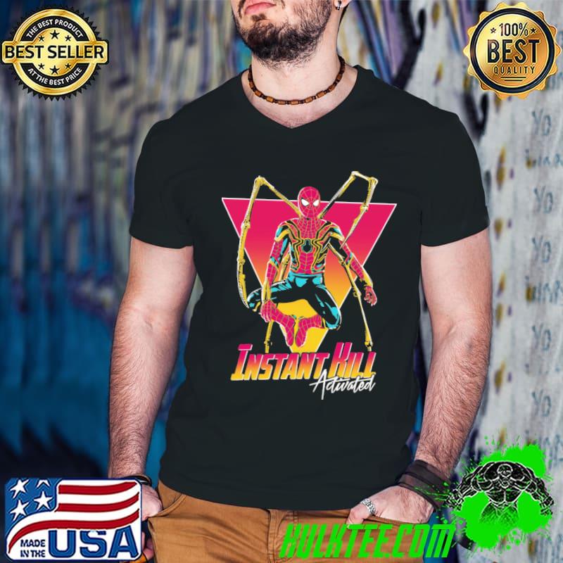 Instant kill activated spider man retro s Guys V Neck Instant kill activated spider man retro s Guys V Neck