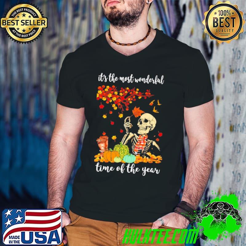 It's The Most Wonderful Time Of The year Skull Autumn Shirt Guys V Neck It's The Most Wonderful Time Of The year Skull Autumn Shirt Guys V Neck