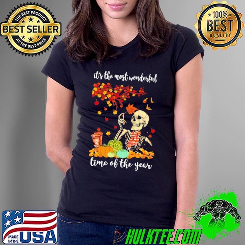 It's The Most Wonderful Time Of The year Skull Autumn Shirt Ladies Tee It's The Most Wonderful Time Of The year Skull Autumn Shirt Ladies Tee