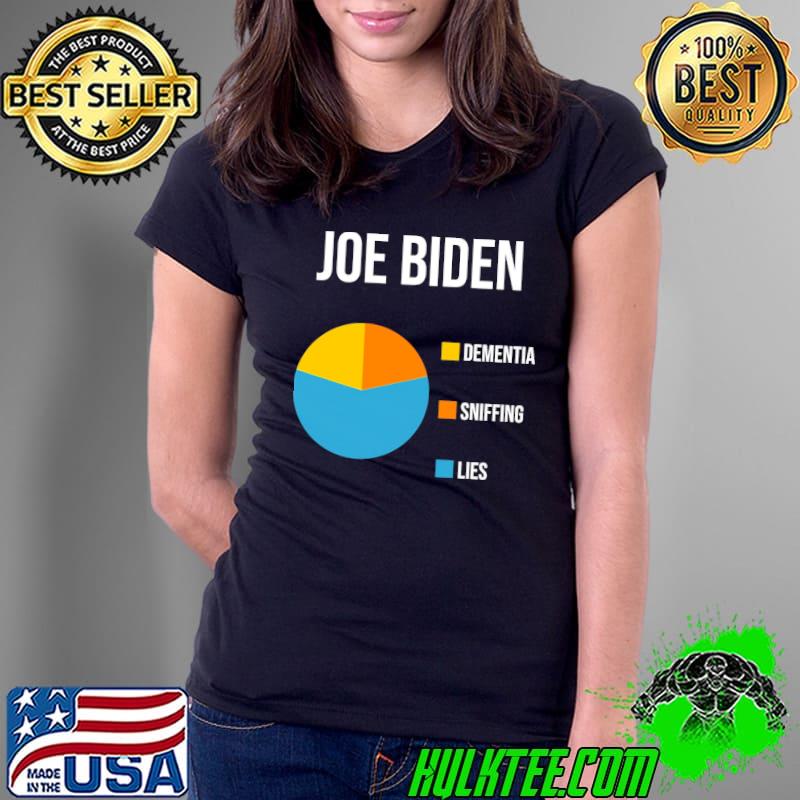 Joe Biden Pie Chart Dementia Sniffing Lies Shirt Ladies Tee Joe Biden Pie Chart Dementia Sniffing Lies Shirt Ladies Tee