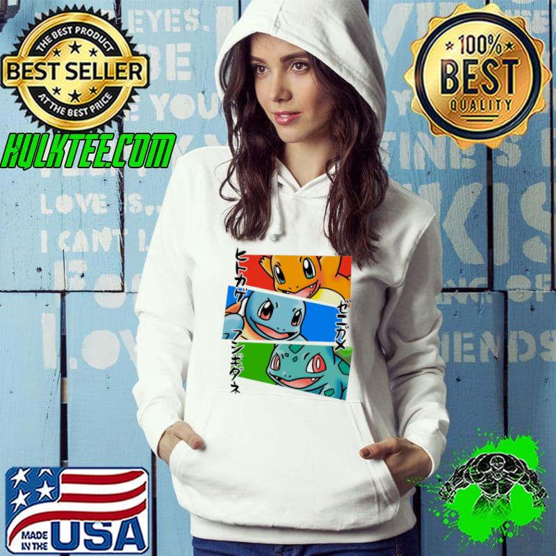 kanto starters pokemon shirt
