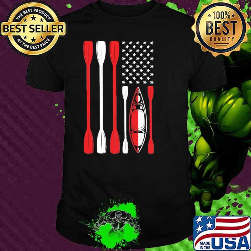 Kayaking US Flag Shirt