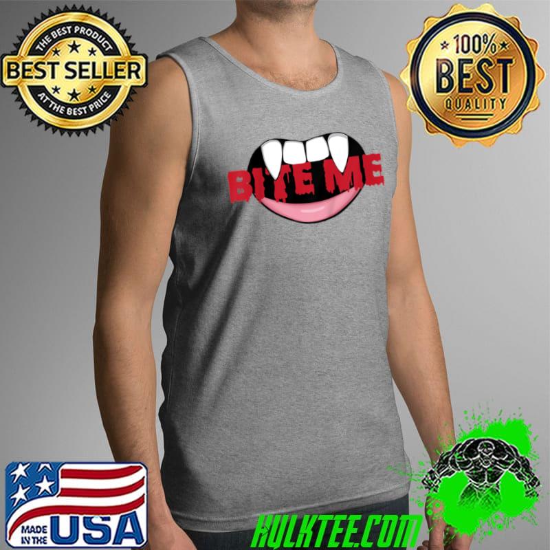 Kids Bite Me Vampire Fang Halloween hirt Tank Top Kids Bite Me Vampire Fang Halloween hirt Tank Top
