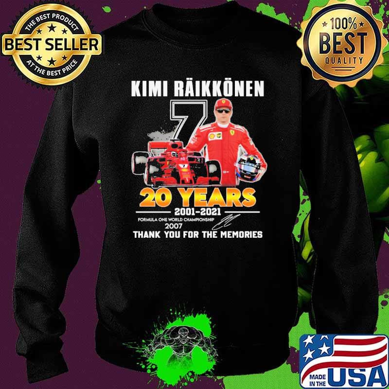 Kimi raikkonen 20 years 2001 2021 thank you for the memories signature s Sweater Kimi raikkonen 20 years 2001 2021 thank you for the memories signature s Sweater