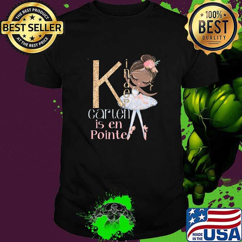 Kindergarten Black Ballerina School Dancer Ballet En Pointe T-Shirt
