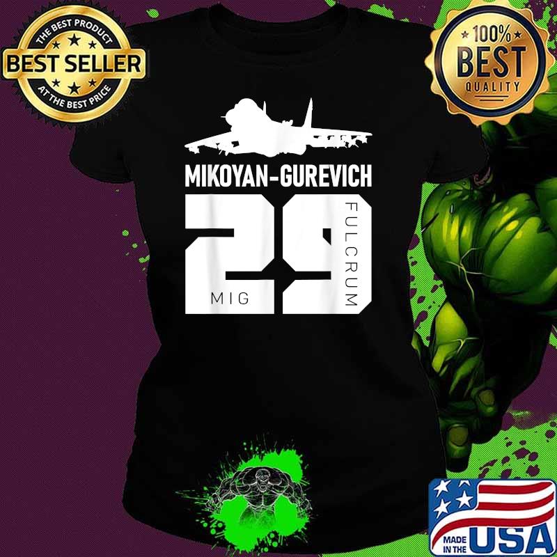 Kioyan Gurevich Aircarft Fulcrum 29 T-Shirt Ladies tee Kioyan Gurevich Aircarft Fulcrum 29 T-Shirt Ladies tee