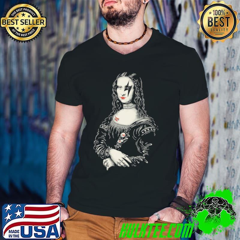 Kiss Renaissance Rocks Mona Lisa s Guys V Neck Kiss Renaissance Rocks Mona Lisa s Guys V Neck
