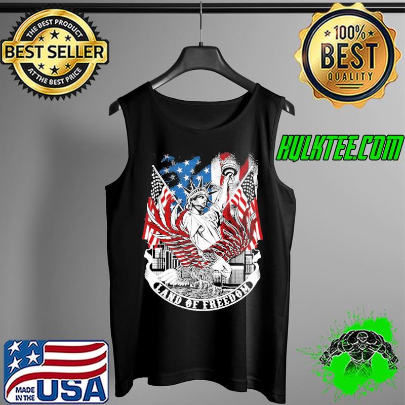 Land of freedom liberty american flag s Tank Top Land of freedom liberty american flag s Tank Top