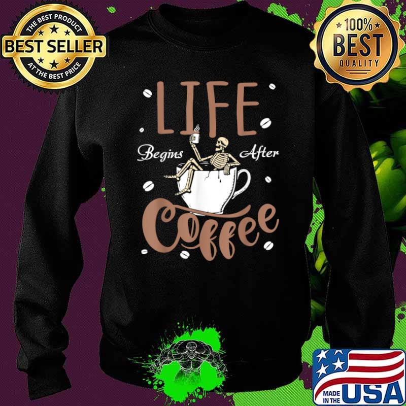 Life Begins After Coffee Cat Shirt Sweater Life Begins After Coffee Cat Shirt Sweater