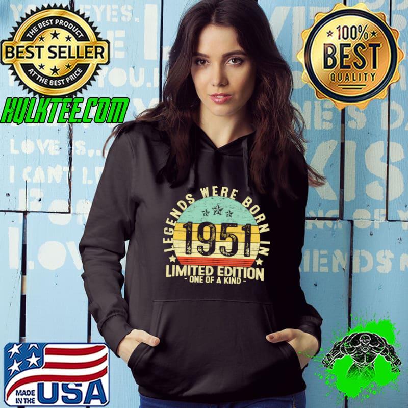 Limited edition one of a kind legends were born in 1951 vintage 70 years old shirt
