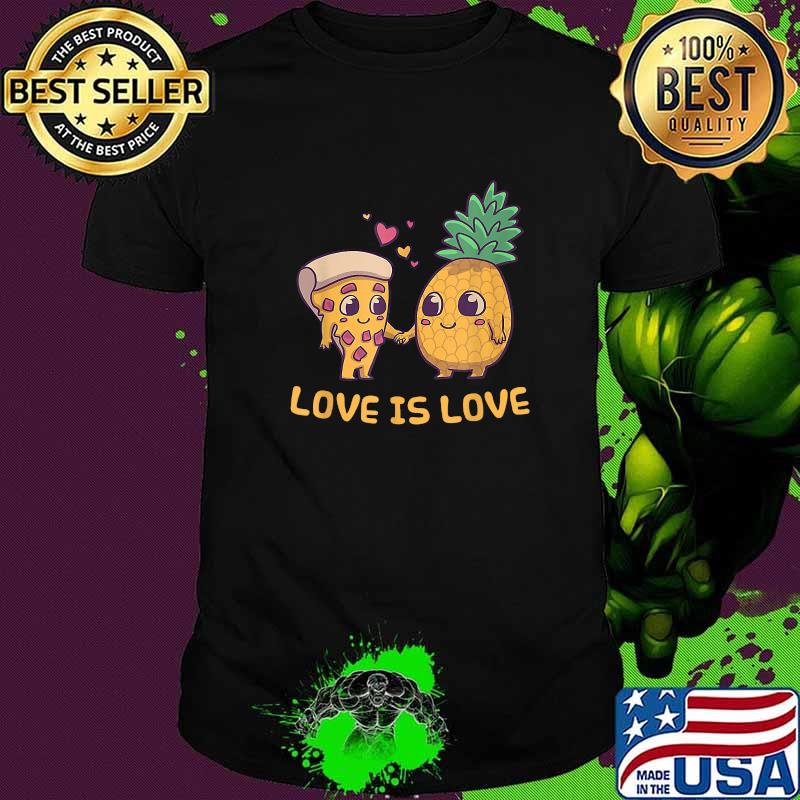 Love Cute Pride Pineapple Pizza T-Shirt