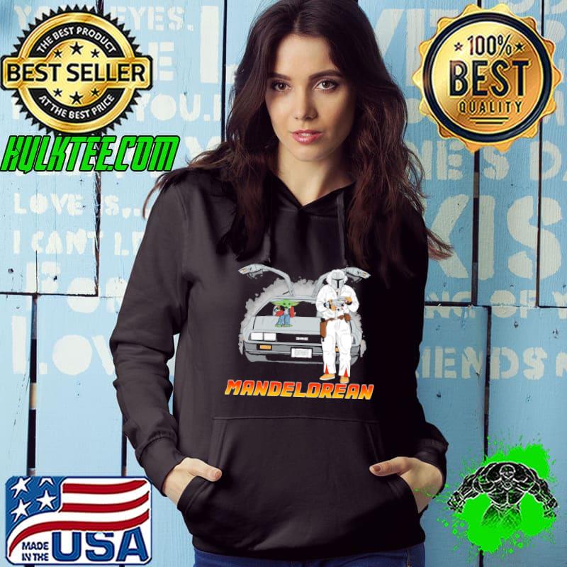 Man dElorean Car Dmc ebony thunder yoda shirt