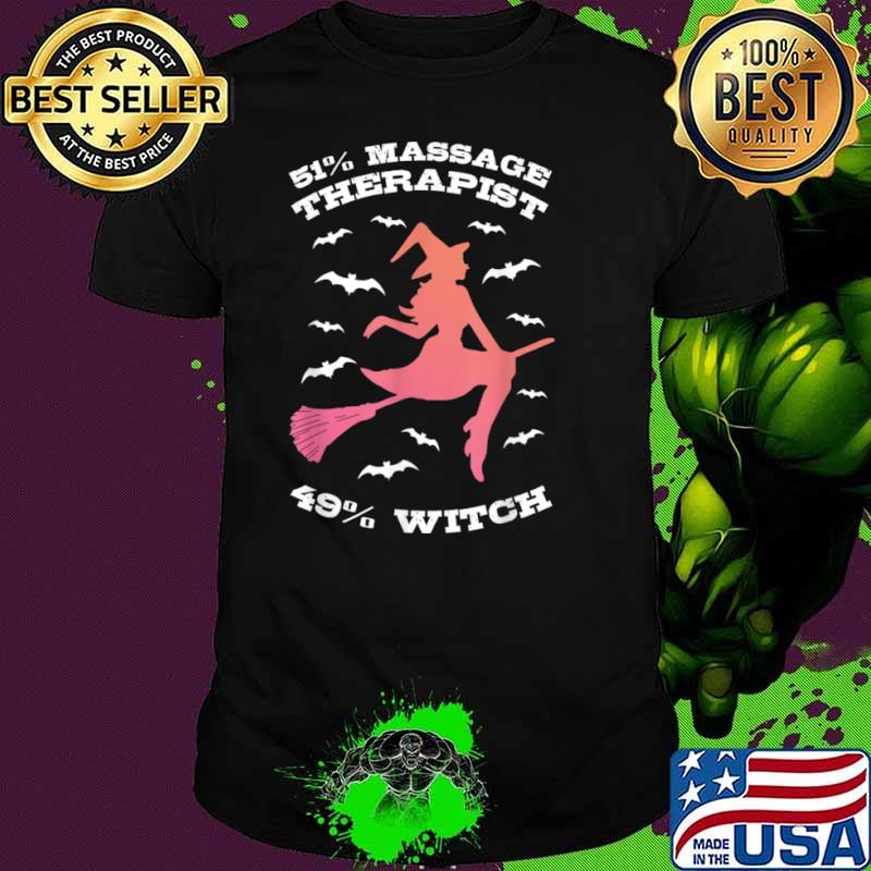 Massage Therapist & Witch Halloween Massage Therapy Shirt