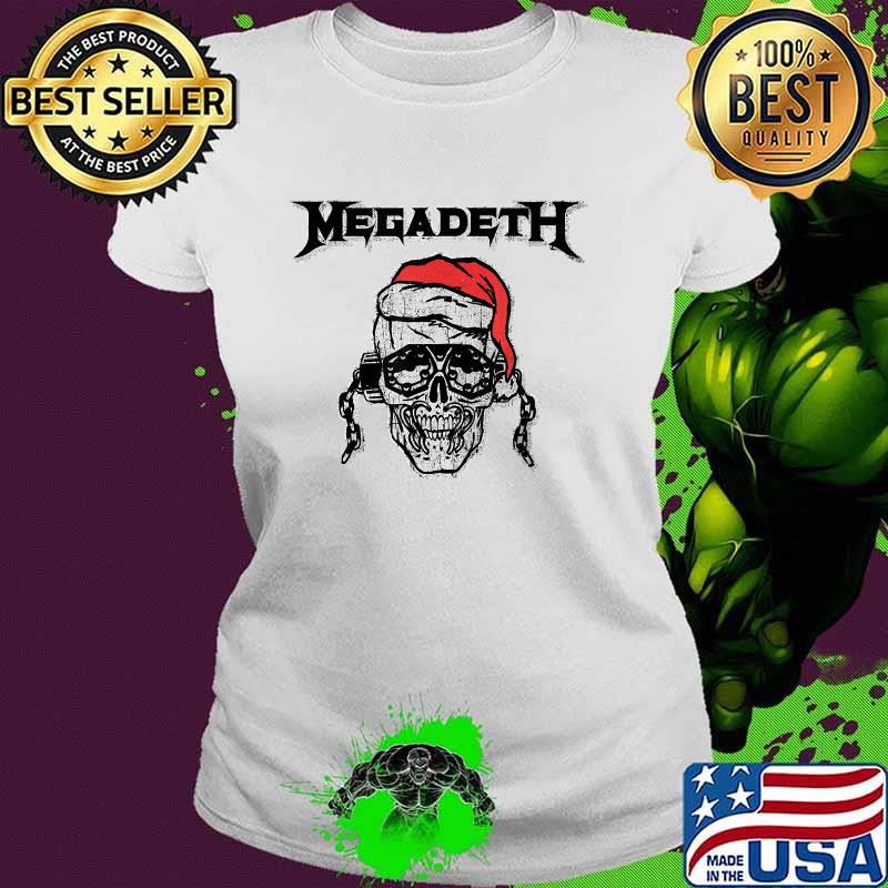 Megadeth Skull Santa Vic Holiday T-Shirt Ladies tee Megadeth Skull Santa Vic Holiday T-Shirt Ladies tee