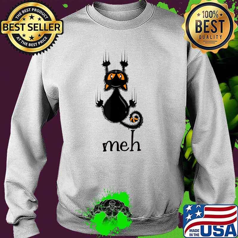 Meh Cat Black Cat Halloween T-Shirt Sweater Meh Cat Black Cat Halloween T-Shirt Sweater