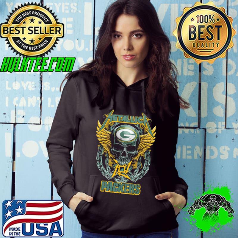 Metallica green bay packers skull shirt
