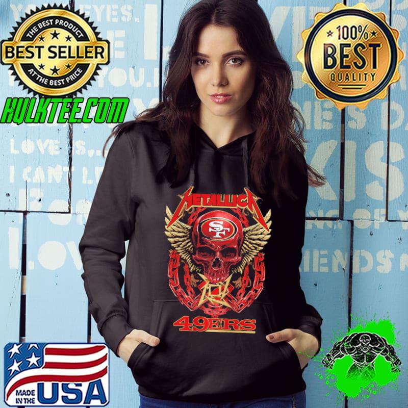 Metallica skull 49ers san francisco logo shirt