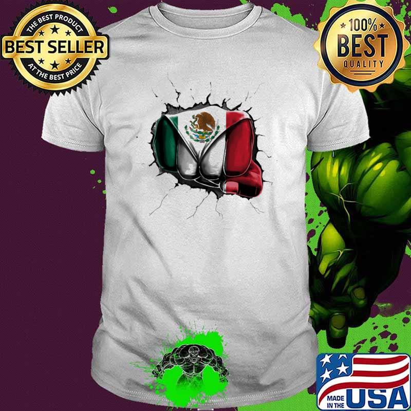 mexican flag hand wraps shirt