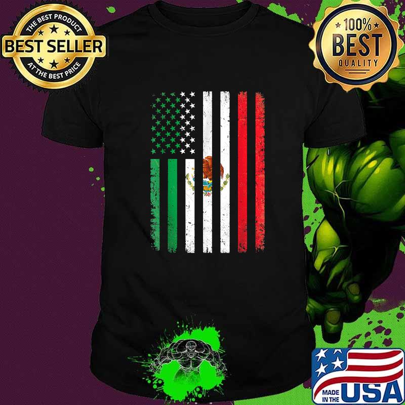 Mexico Flag USA American Mexican Independence Day T-Shirt