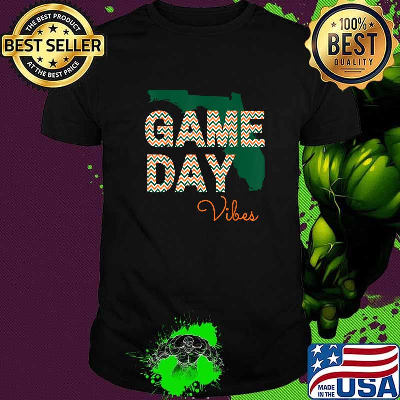 Miami Football Game Day Vibes Fall Tailgate Hurricane T-Shirt
