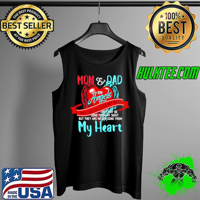 Mom and Dad my angels they watch over my back s Tank Top Mom and Dad my angels they watch over my back s Tank Top