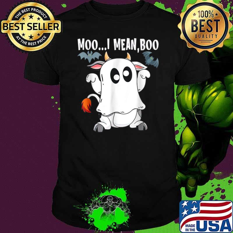 Moo I Mean Boo Ghost Cow Shirt