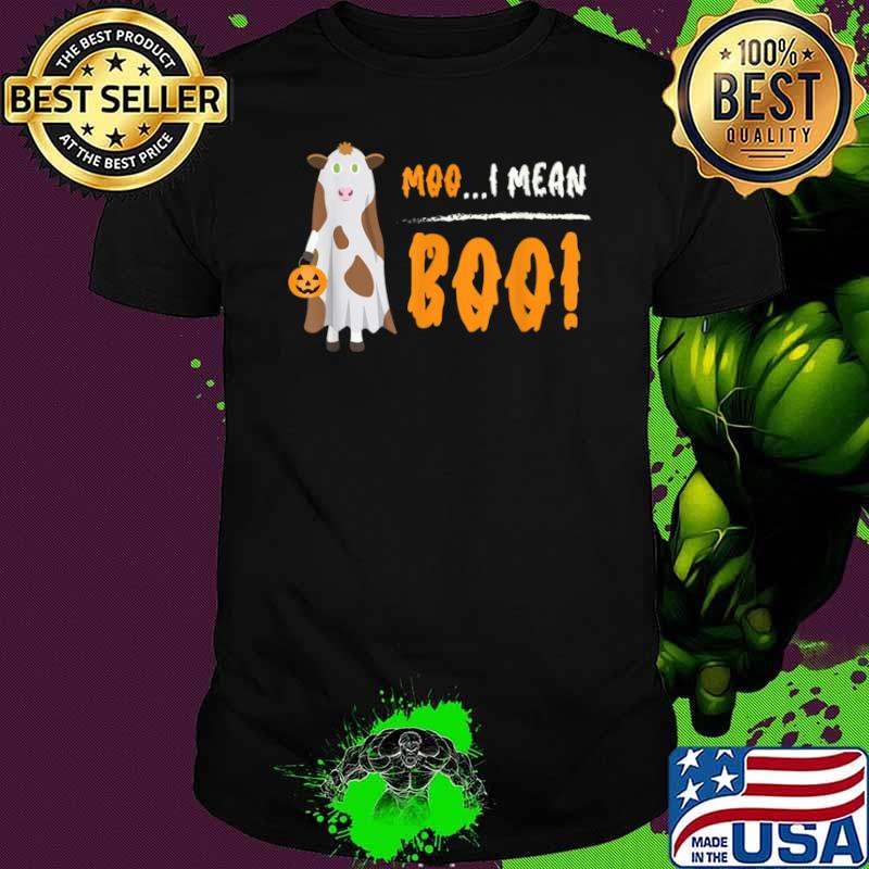 Moo I Mean Boo Halloween Shirt