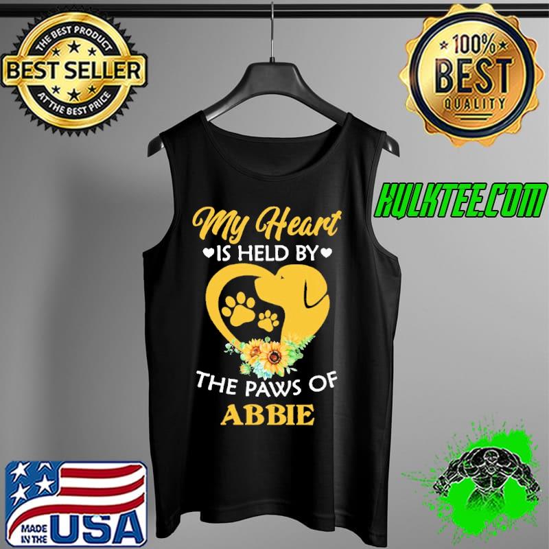 My Heart Is Held By The Paw Of Abbie Sunflower Shirt Tank Top My Heart Is Held By The Paw Of Abbie Sunflower Shirt Tank Top