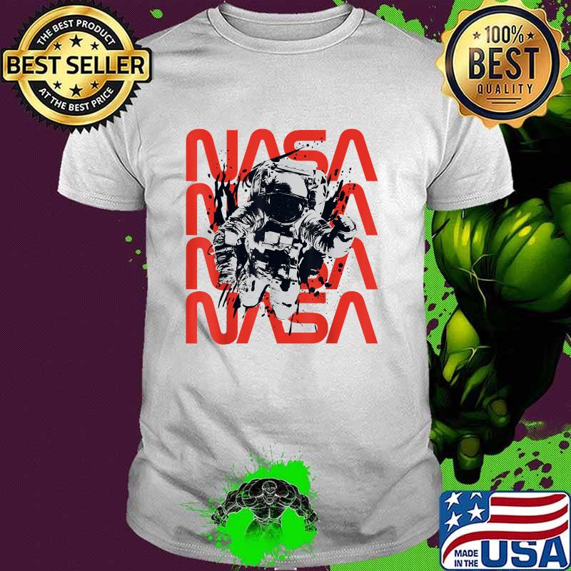 NASA Astronaut on space and stars spaceman over NASA logo T-Shirt