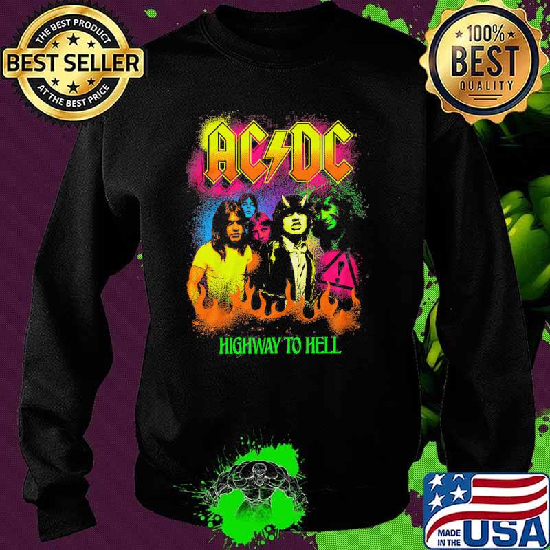 Neon Paint Highway To Hell ACDC Shirt Sweater Neon Paint Highway To Hell ACDC Shirt Sweater