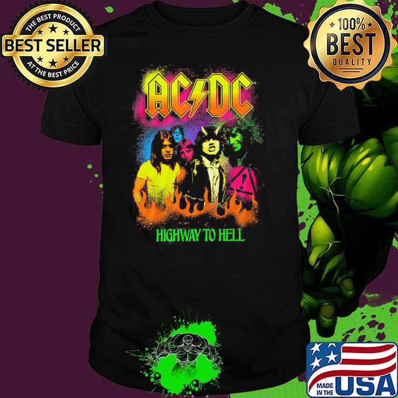 Neon Paint Highway To Hell ACDC Shirt Neon Paint Highway To Hell ACDC Shirt