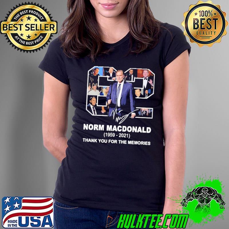 Norm Macdonald Parody RIP Norm Macdonald 1959-2021 Thank You For The Memories Shirt Ladies Tee Norm Macdonald Parody RIP Norm Macdonald 1959-2021 Thank You For The Memories Shirt Ladies Tee