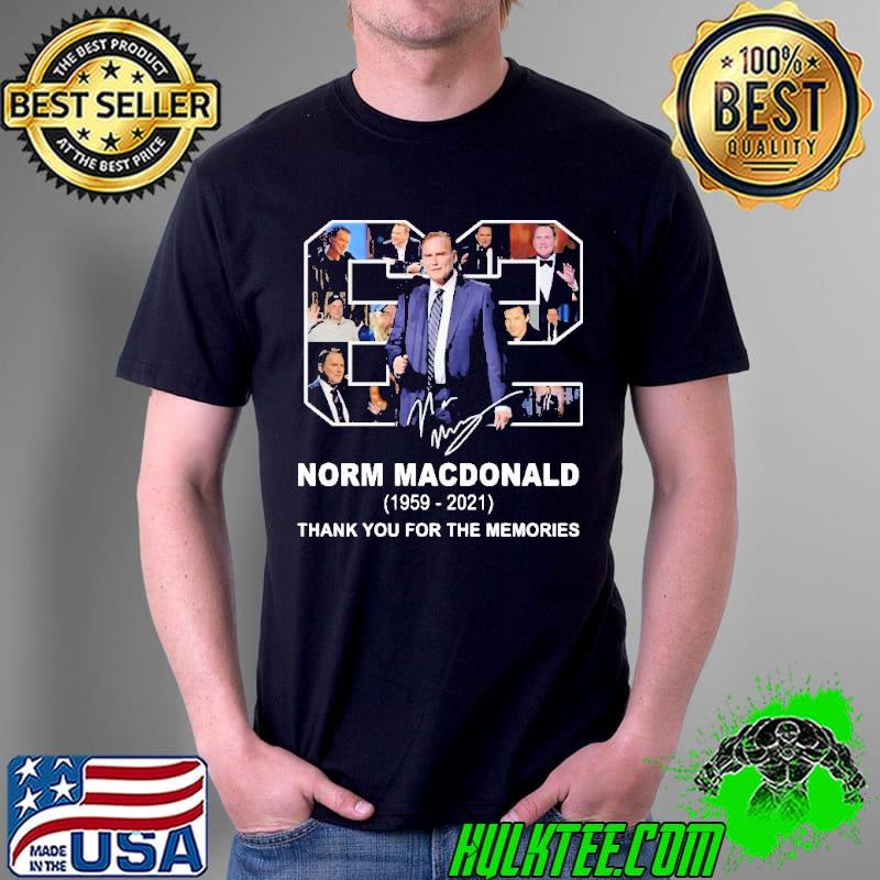 Norm Macdonald Parody RIP Norm Macdonald 1959-2021 Thank You For The Memories Shirt Unisex Norm Macdonald Parody RIP Norm Macdonald 1959-2021 Thank You For The Memories Shirt Unisex