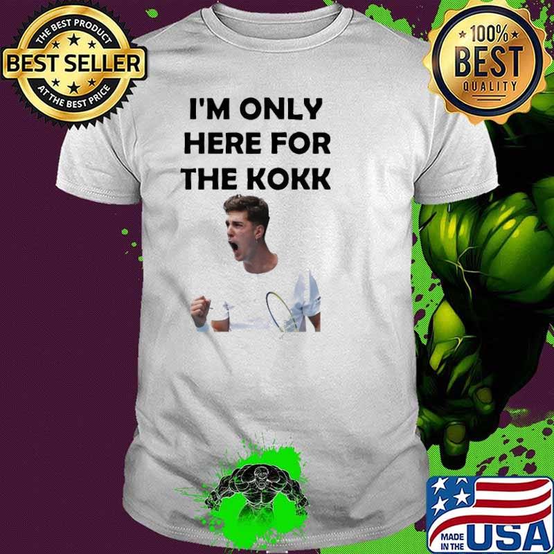 Novak Djokovic I’m only here for the kokk shirt