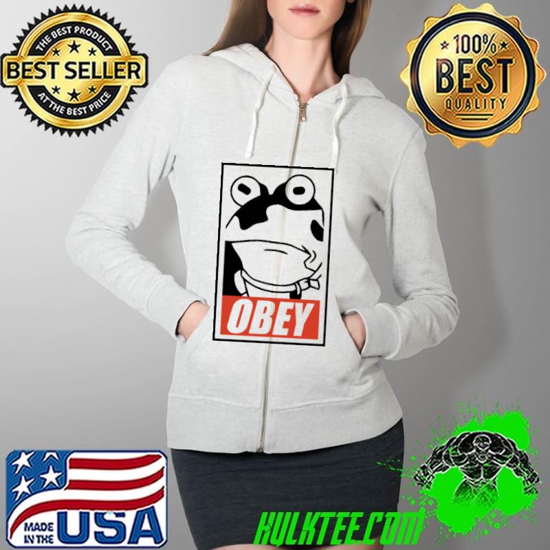 Obey Frog Shirt Full Zip Hooded Obey Frog Shirt Full Zip Hooded