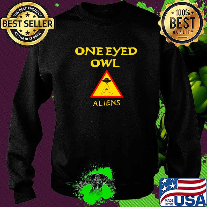 One Eyed Owl OEO Aliens Warning T-Shirt Sweater One Eyed Owl OEO Aliens Warning T-Shirt Sweater