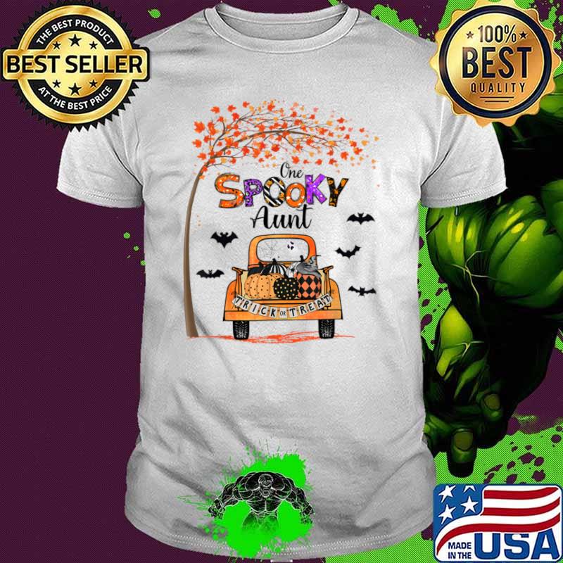 One Spooky Aunt Pumpkin Truck Halloween Shirt