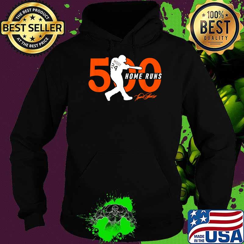 Original miggy 500 HOME RUNS T-Shirt Hoodie Original miggy 500 HOME RUNS T-Shirt Hoodie