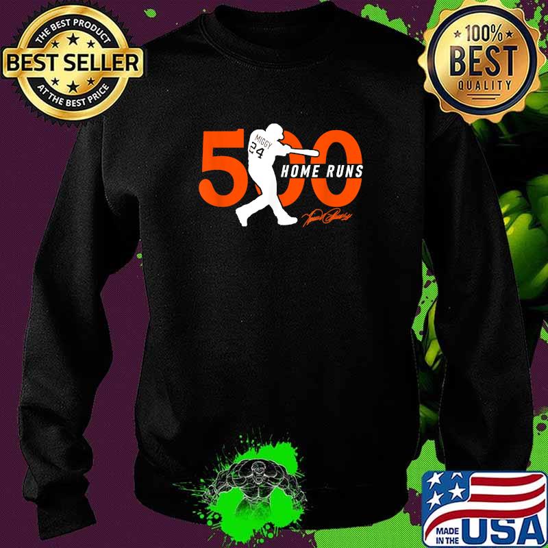 Original miggy 500 HOME RUNS T-Shirt Sweater Original miggy 500 HOME RUNS T-Shirt Sweater
