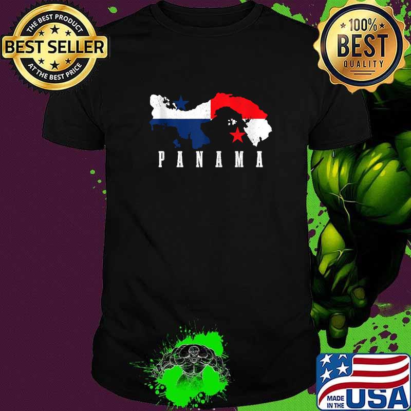 Panama Country Map Panamanian Flag Pride Vintage Roots T-Shirt