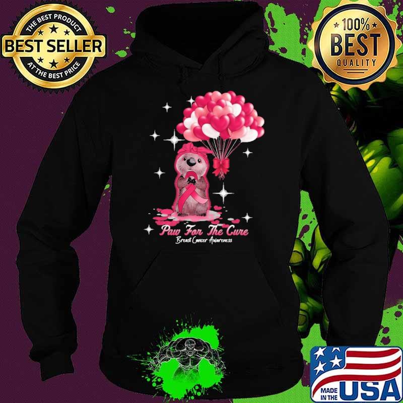 Paw For The Cure Breast cancer awareness balloon heart s Hoodie Paw For The Cure Breast cancer awareness balloon heart s Hoodie