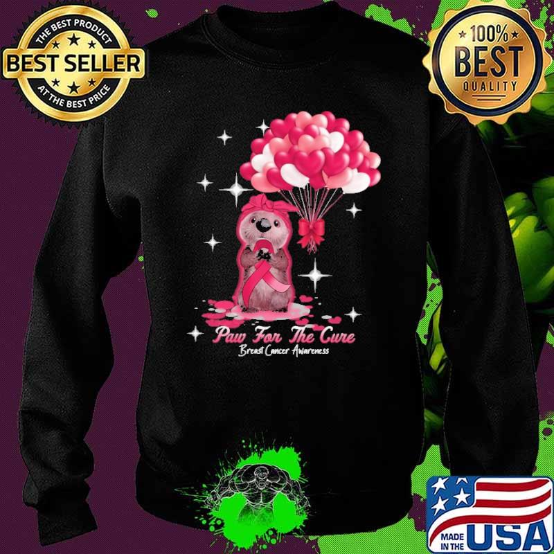Paw For The Cure Breast cancer awareness balloon heart s Sweater Paw For The Cure Breast cancer awareness balloon heart s Sweater