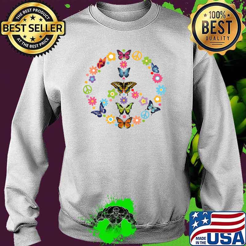 Peace Love Butterfly 70s Tie Dye Vintage Hippie Costume T-Shirt Sweater Peace Love Butterfly 70s Tie Dye Vintage Hippie Costume T-Shirt Sweater