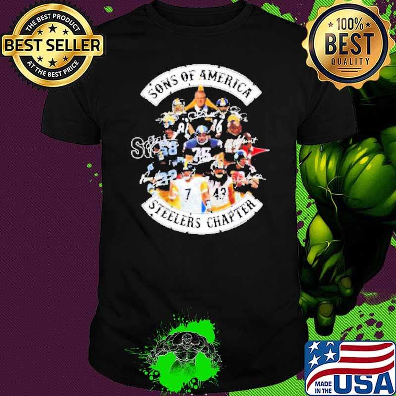 Pittsburgh Steelers Signatures sons of America steelers chapter shirt
