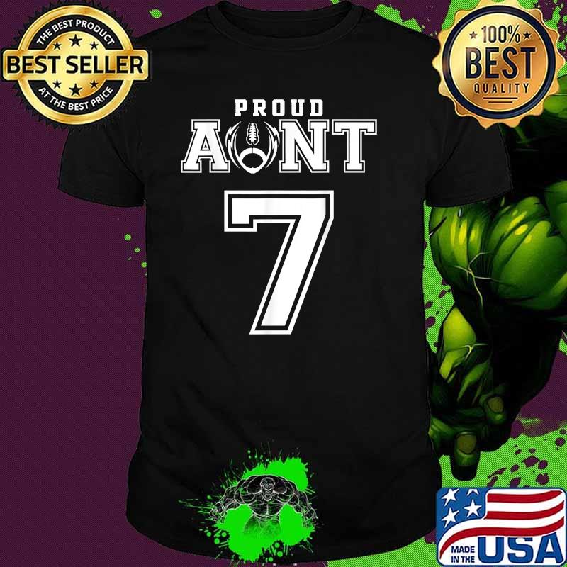 Proud Football Aunt Number 7 T-Shirt