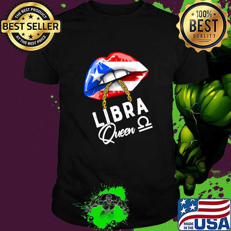 Puerto Rico Libra Queen September October Birthday Zodiac T-Shirt