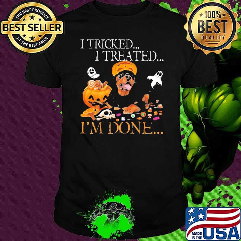 Pumpkin Boo I Tricked I Treated I’m Done Halloween Shirt
