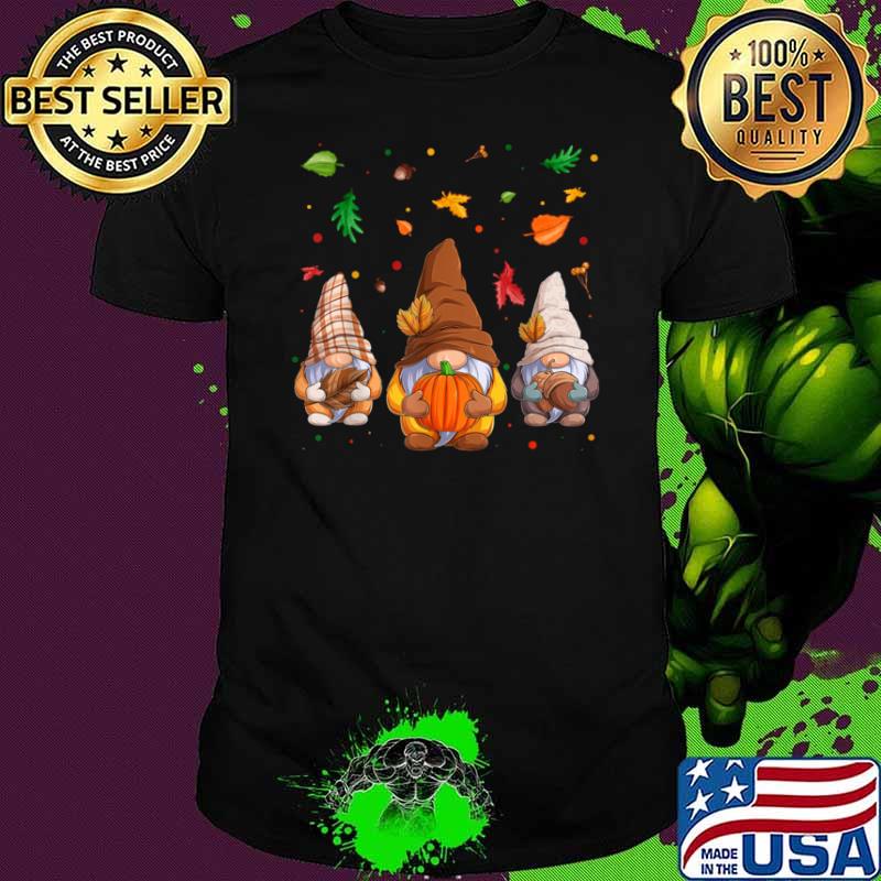 Pumpkin Gnomes Fall Autumn Cute Halloween Thanksgiving Shirt