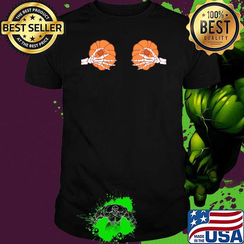Pumpkin Skeleton Hand Shirt
