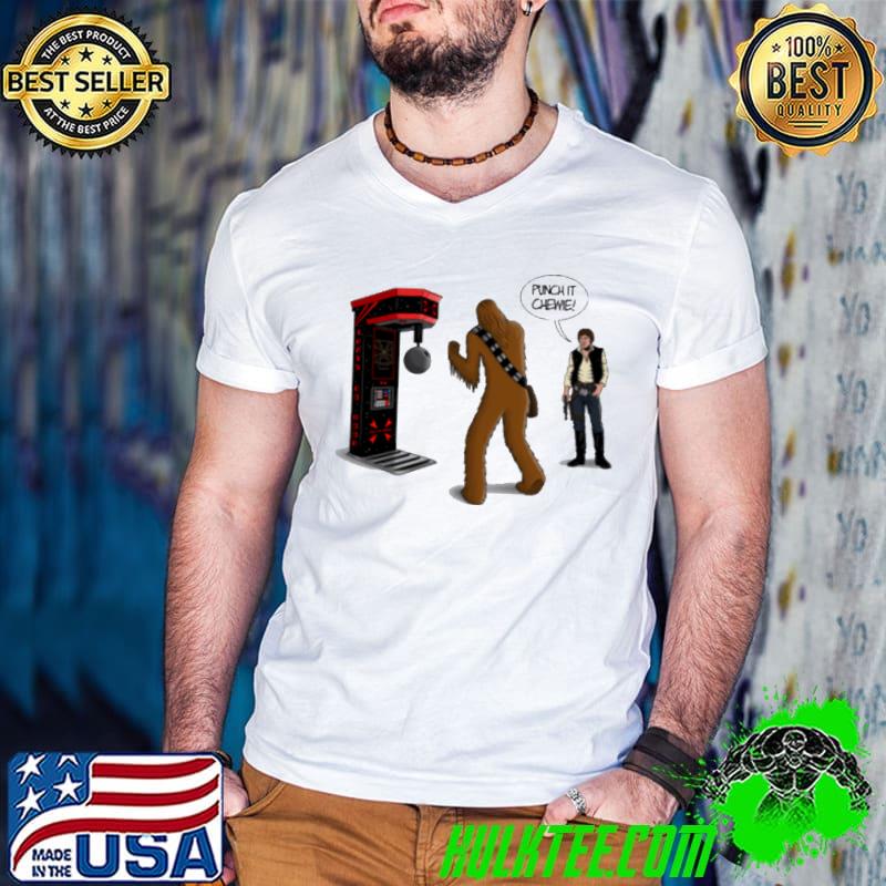 Punch it chewie han solo and Chewbacca s Guys V Neck Punch it chewie han solo and Chewbacca s Guys V Neck